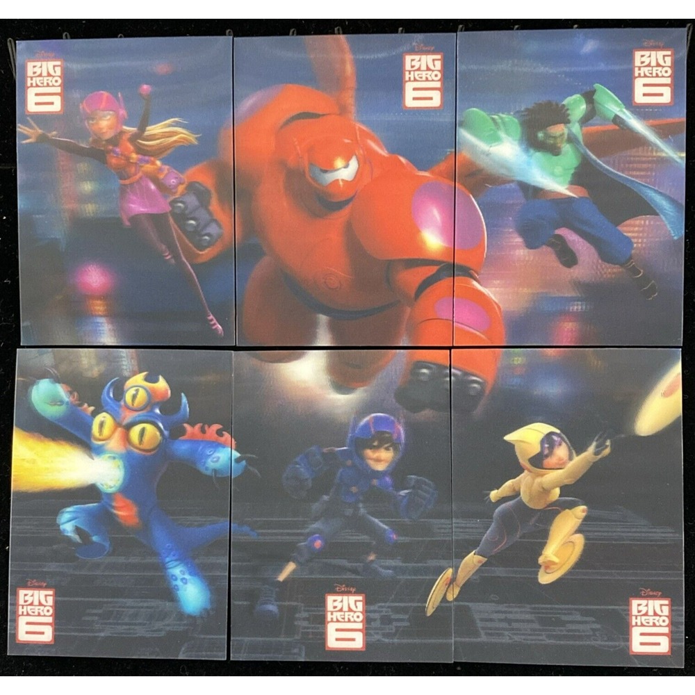Disney’s Big Hero 6 - Unopened Pack Of 6 Collector Trading Cards - Holographic